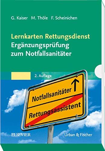 Lernkarten Rettungsdienst - Ergänzungsprüfung zum Notfallsanitäter