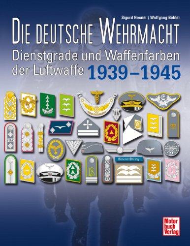 Die deutsche Wehrmacht: Dienstgrade und Waffenfarben der Luftwaffe 1939 -1945