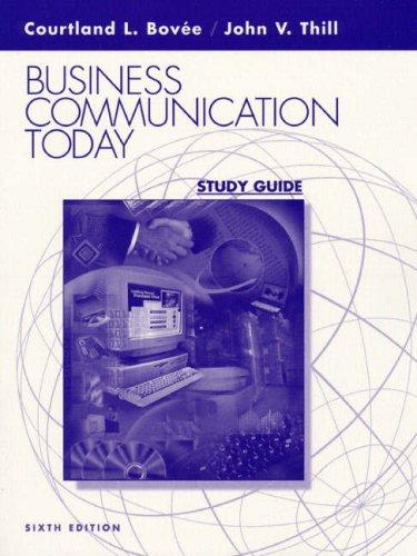 Business Coomunication Today: Study Guide