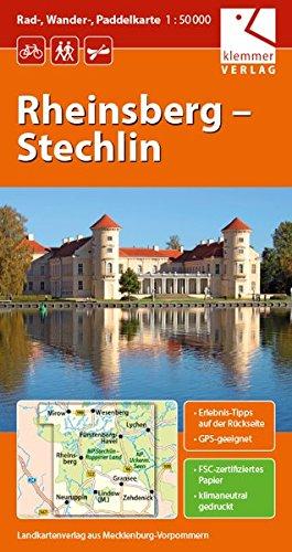 Rad-, Wander und Paddelkarte Rheinsberg - Stechlin: Maßstab 1:50.000, GPS geeignet, Erlebnis-Tipps auf der Rückseite