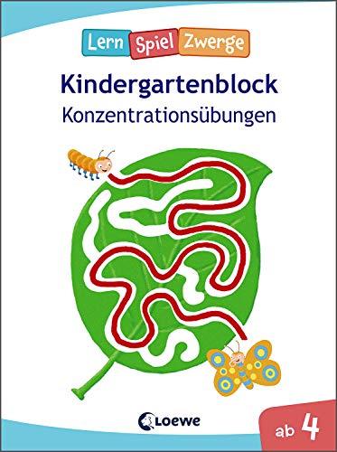 Die neuen LernSpielZwerge - Konzentrationsübungen: Kindergartenblock ab 4 Jahre - Lernspiele und Übungen für Kindergarten und Vorschule