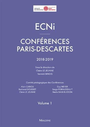 ECNi : conférences Paris-Descartes : 2018-2019. Vol. 1