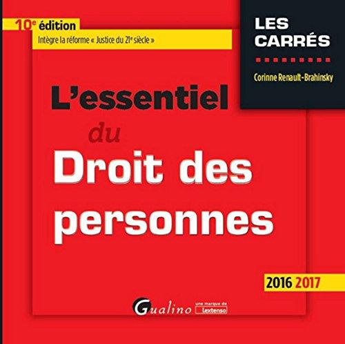 L'essentiel du droit des personnes : 2016-2017