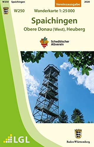 W250 Spaichingen - Obere Donau (West), Heuberg: Wanderkarte 1:25.000 (Karte des Schwäbischen Albvereins)