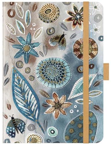 Premium Timer Big "Floral Collage" 2025: Hochwertiger Buchkalender. Terminplaner mit Wochenkalendarium, Gummiband und Stifthalter. 12 x 17 cm