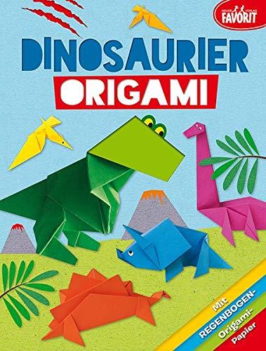 Dinosaurier-Origami: mit 24 Blatt farbigem Origami-Papier