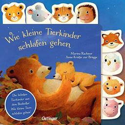 Wie kleine Tierkinder schlafen gehen: Das Gute-Nacht-Registerbuch