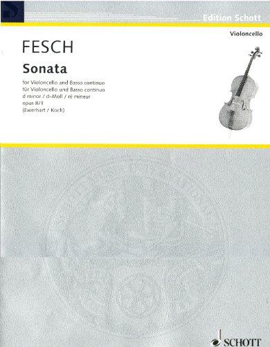 Sonata: Nr. 3 d-Moll. op. 8. Violoncello und Basso continuo. (Cello-Bibliothek)