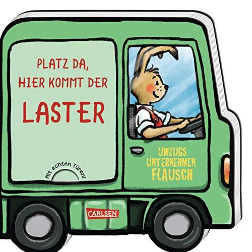 Mein kleiner Fahrzeugspaß: Platz da, hier kommt der Laster: Lustiges Reimebuch mit Klappen in Autoform - ab 1,5 Jahren