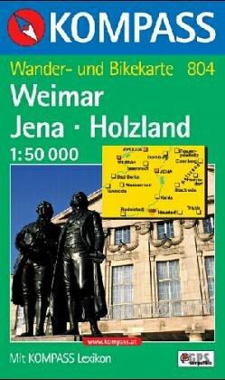 Weimar, Jena, Holzland: Wander- und Bikekarte. 1:50.000. GPS-genau