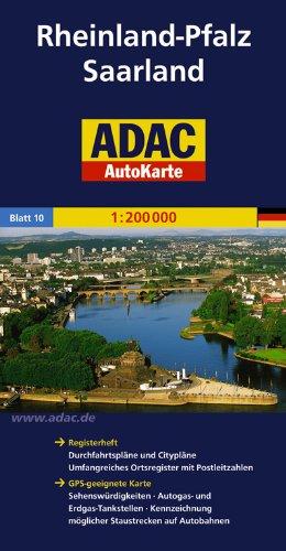 ADAC AutoKarte Deutschland, Rheinland-Pfalz, Saarland 1:200.000