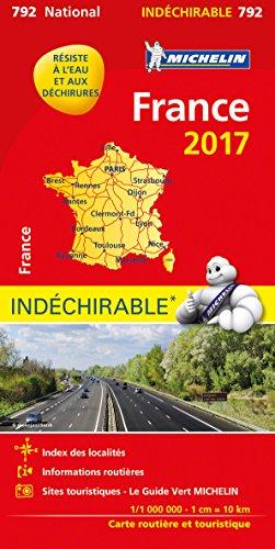 Michelin Frankreich 2017 (widerstandsfähig): Tourismus- und Straßenkarte 1:1.000.000 (Michelin Nationalkarte)