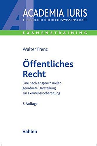 Öffentliches Recht: Eine nach Anspruchszielen geordnete Darstellung zur Examensvorbereitung (Academia Iuris - Examenstraining)