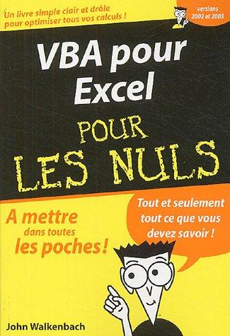 VBA pour Excel pour les nuls