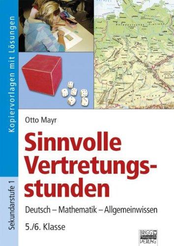 Sinnvolle Vertretungsstunden: 5./6. Klasse - Kopiervorlagen mit Lösungen