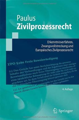 Zivilprozessrecht: Erkenntnisverfahren, Zwangsvollstreckung und Europäisches Zivilprozessrecht (Springer-Lehrbuch) (German Edition): ... und Eurpäisches Zivilprozessrecht