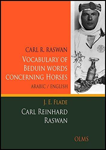 Vocabulary of Bedouin words concerning Horses: Beigeb.: Johannes Erich Flade, Carl Reinhard Raswan (Documenta Hippologica)