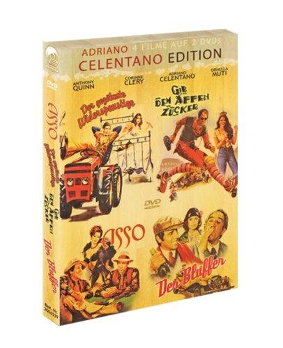 Adriano Celentano Edition (Holzbox) Der gezähmte Widerspenstige / Gib dem Affen Zucker / Asso / Der Bluffer [2 DVDs]