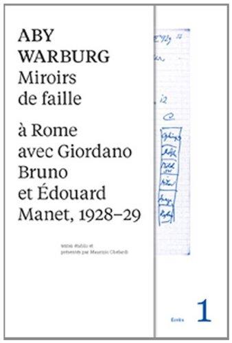 Miroirs de faille : à Rome avec Giordano Bruno et Edouard Manet, 1928-29