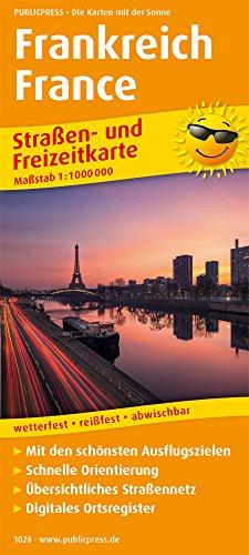 Frankreich, France: Straßen- und Freizeitkarte mit Touristischen Straßen, Highlights der Region und digitalem Ortsregister. 1:1.000.000 (Straßen- und Freizeitkarte / StuF)