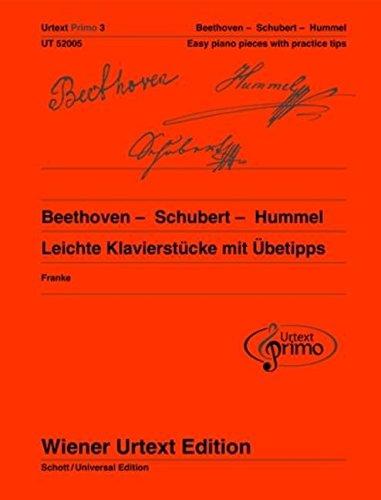 Beethoven - Schubert - Hummel: 26 leichte Klavierstücke mit Übetipps. Band 3. Klavier. (Urtext Primo - ein neues Konzept für den Einstieg in die Klavierliteratur)