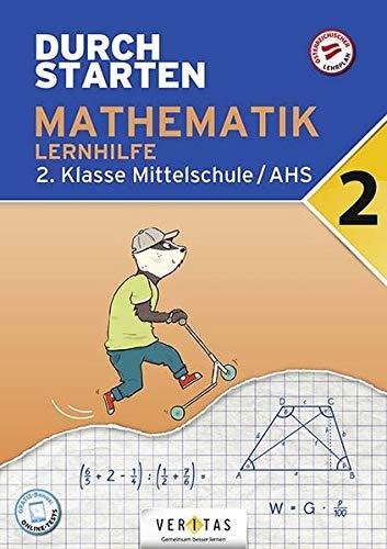 Durchstarten - Mathematik - Mittelschule/AHS: 2. Klasse - Lernhilfe: Übungsbuch mit Lösungen