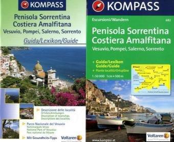 Kompass Karten, Penisola Sorrentina: Vesuvio, Pompei, Salerno, Sorrento. Carta escursionistica / Wanderkarte