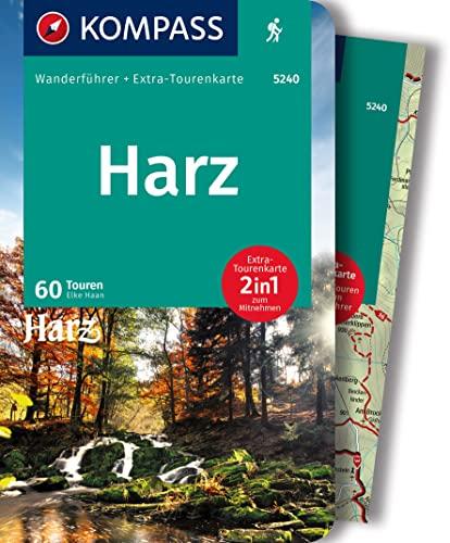 KOMPASS Wanderführer 5240 Harz, 60 Touren: Wanderführer mit Extra-Tourenkarte 1:50.000, GPX-Daten zum Download