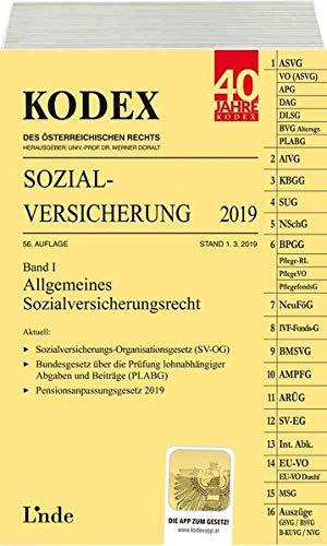 KODEX Sozialversicherung 2019, Band I (Kodex des Österreichischen Rechts)