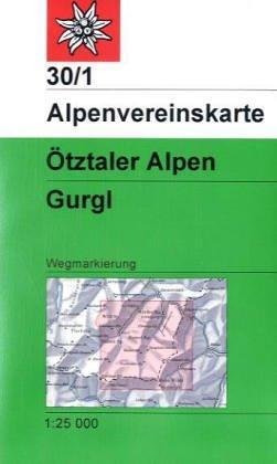 DAV Alpenvereinskarte 30/1 Ötztaler Alpen Gurgl 1 : 25 000 Wegmarkierungen: Topographische Karte