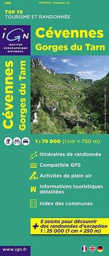 IGN 75 000 Touristische Wanderkarte 11 Cevennes - Gorges du Tarn (Ign Map)