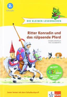 Die kleinen Lesedrachen, Ritter Konradin und das rülpsende Pferd, 2. Lesestufe, ab 2. Klasse für Erstleser