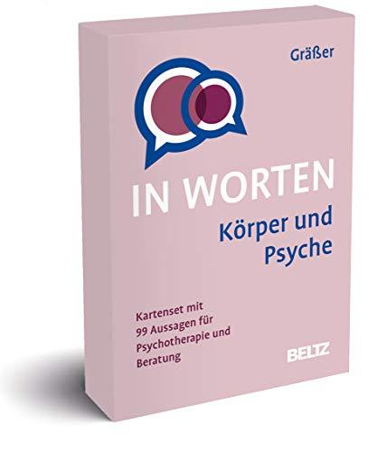 Körper und Psyche in Worten: Kartenset mit 99 Aussagen für Psychotherapie und Beratung. Mit 8-seitigem Booklet im Stülpkarton, Kartenformat 5,9 x 9,2 cm.