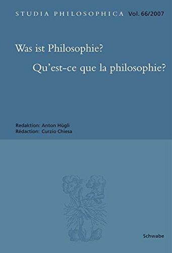 Was ist Philosophie? /Qu'est-ce que la philosophie? (Studia Philosophica)