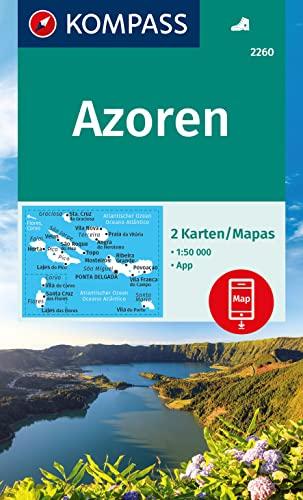 KOMPASS Wanderkarten-Set 2260 Azoren (2 Karten) 1:50.000: inklusive Karte zur offline Verwendung in der KOMPASS-App.