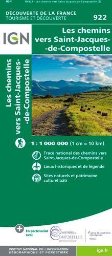 Les Chemins de Saint-Jacques de Compostelle 1:1 000 000