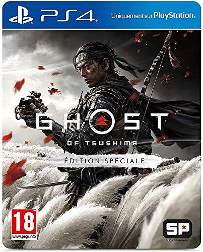 Sony, Ghost of Tsushima sur PS4, Jeu d'action et d'aventure, Édition Spéciale, Version physique, En français, 1 joueur, PEGI 18