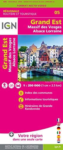 Grand Est (Massif des Vosges Alsace Lorraine) Recto/verso 1:250 000