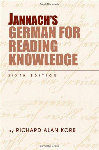 Jannach's German for Reading Knowledge