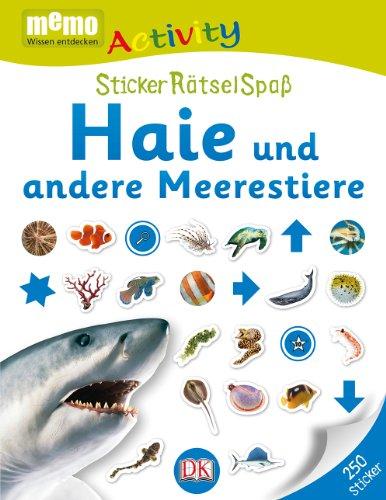 memo Activity. StickerRätselSpaß: Haie und andere Meerestiere