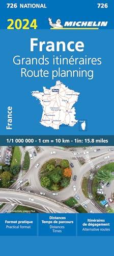 Michelin Frankreich Fernrouten 2024: Straßen- und Tourismuskarte 1:1.000.000 Autoren (MICHELIN Nationalkarten)