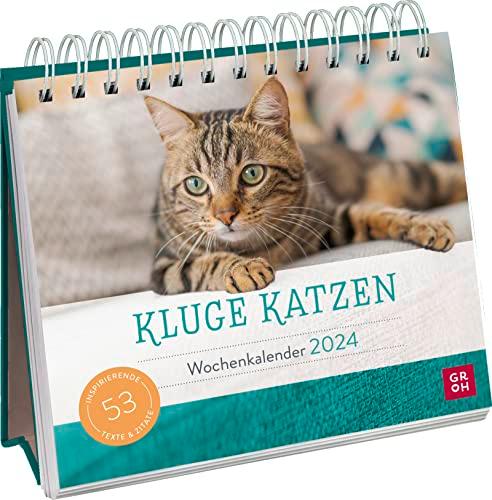 Kluge Katzen 2024: Aufstell-Kalender mit Wochenkalendarium