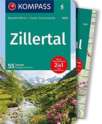 KOMPASS Wanderführer Zillertal: Wanderführer mit Extra-Tourenkarte 1:50.000, 55 Touren, GPX-Daten zum Download