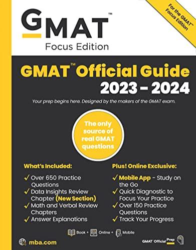 GMAC (GRADUATE MANAGEMENT ADMISSION COUNCIL): GMAT OFFICIAL 2023-2024: Book + Online Question Bank (GMAT Official Guides)