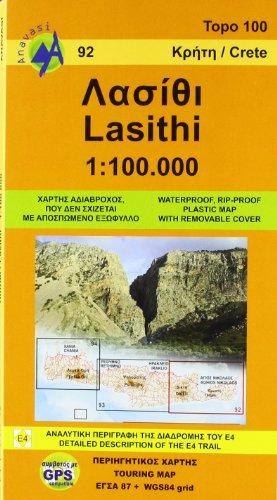 Topografische Landkarte Griechenland 92 Lasithi (Kreta) 1 : 100 000