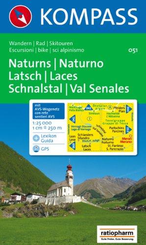 Naturns/Naturno, Latsch/Laces, Schnalstal/Val Senales 1 : 25 000: Wandern / Rad / Skitouren. Escursioni / bike / sci alpinismo. GPS-genau