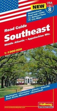 Hallwag USA Road Guide 08. Southeast 1 : 1 000 000: Middle Atlantic, Appalachian Mts. Straßenkarte Road map. Index. National Parks. City Maps: ... ... ... Shenandoah (Hallwag Strassenkarten)