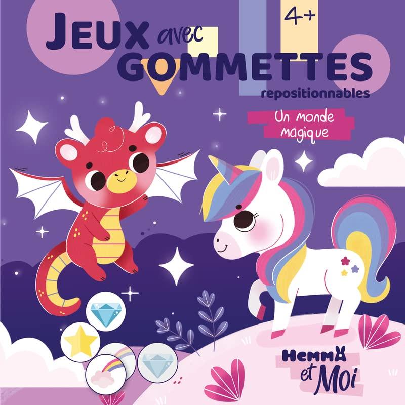 Hemma et Moi : Jeux avec gommettes : Un monde magique - repositionnables