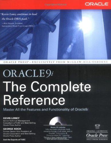 Oracle 9i. The Complete Reference (Oracle (McGraw-Hill))