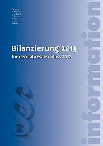 Bilanzierung 2013: für den Jahresabschluss 2012